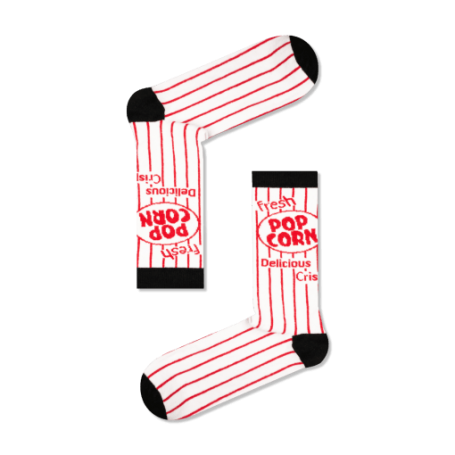 Αντρικές Κάλτσες Κόκκινες Ριγέ Pop Corn