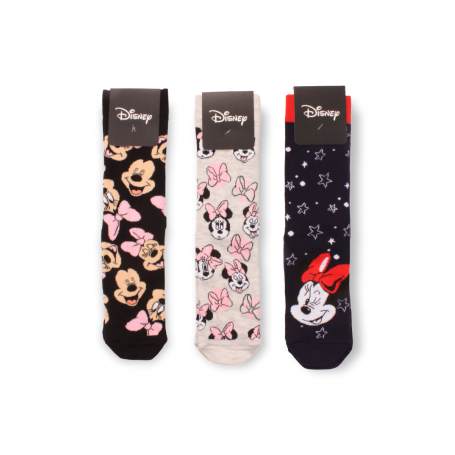 Κάλτσες Γυναικείες Minnie Mouse Μαύρο-ροζ